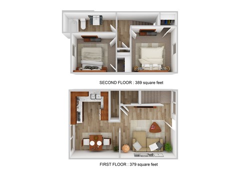 Floor plan for 2 beds, 1 bath, 1000 sqft